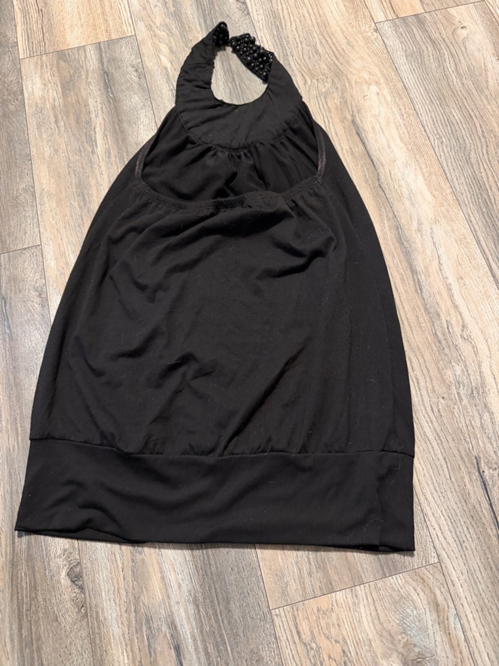 MCM Black Beaded Halter Camisole - Picture 4 of 5
